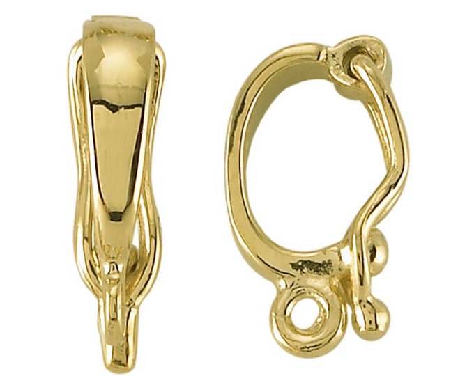 14K Yellow Gold Necklace Enhancer with Ring