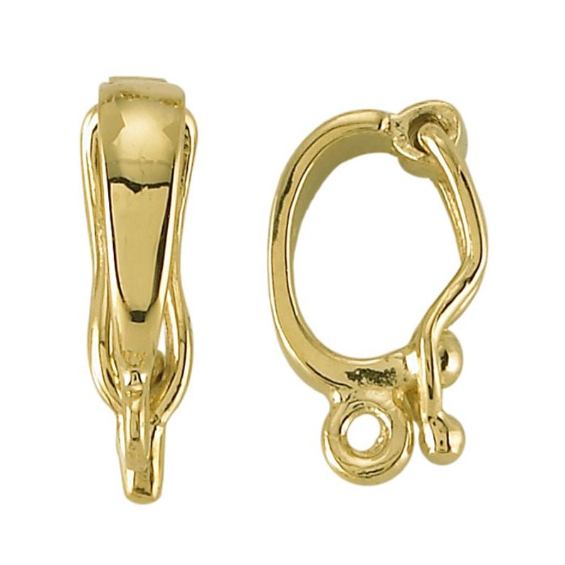 14K Yellow Gold Necklace Enhancer With Ring Etsy