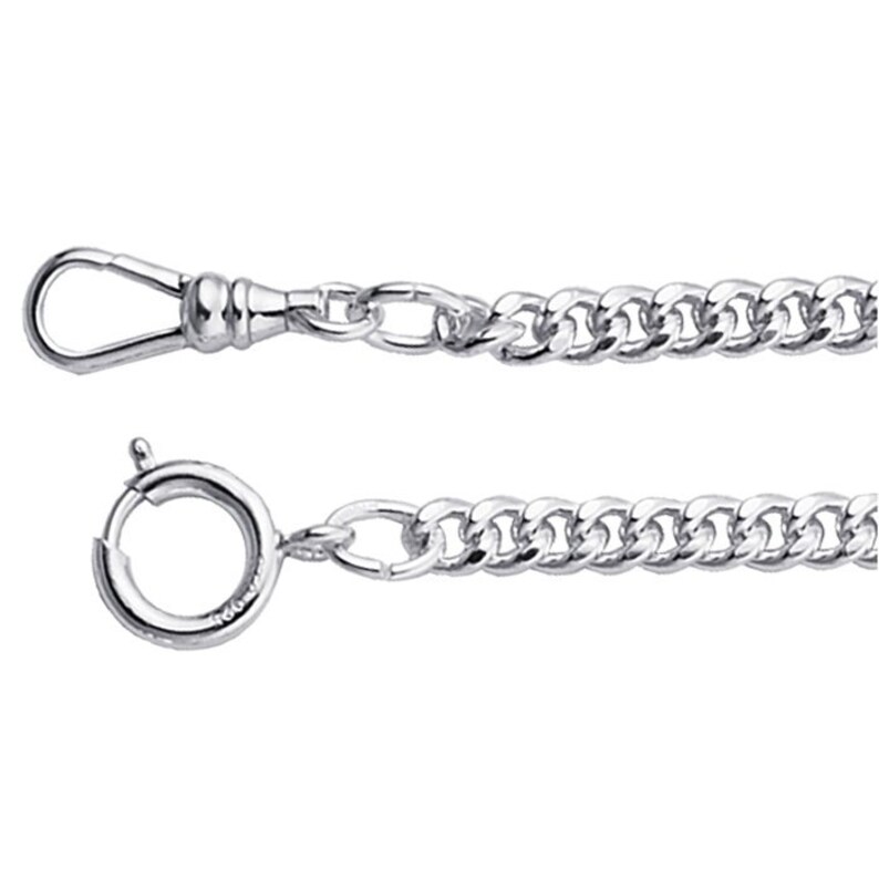 Sterling Silver Watch and Loupe Chain 12inch Etsy