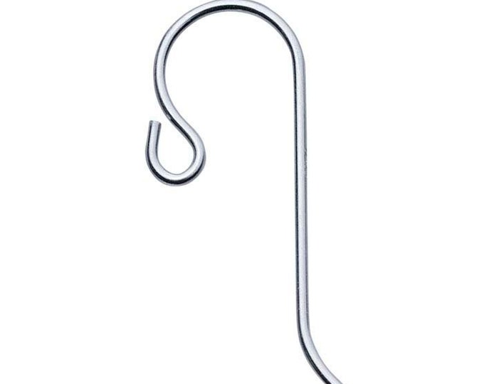 Ear Wire with Outside Loop in Sterling Silver, Gold Filled, or 14k Gold