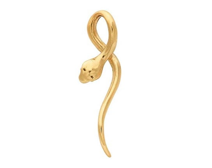 14K Yellow Gold Snake Pendant
