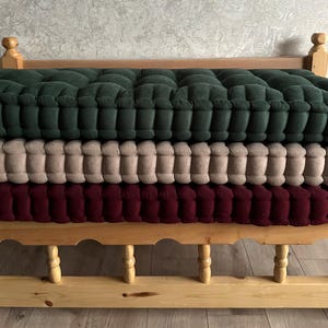 Custom Size Window Seat Cushion, Custom Bench Cushion, French Cushion, Bench Cushion, Indoor Cushion, French Floor Cushion, Handmade Cushion