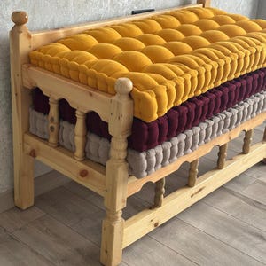 Floor Cushion, Custom Bench Cushion, Custom French Cushion, Custom Size Window Seat Cushion, Custom Size Seat Cushion, Custom Tufted Cushion