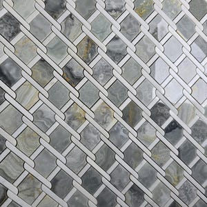 Fence Mosaic Wall Tiles – Light Grey Natural Stone | Clean Contemporary