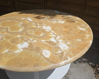 Jupitar Onyx Natural Luxury Stone Round Coffee Table