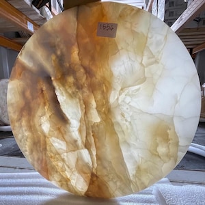 Translucent Celestial Round Onyx Table Tops Only Multi - Choice
