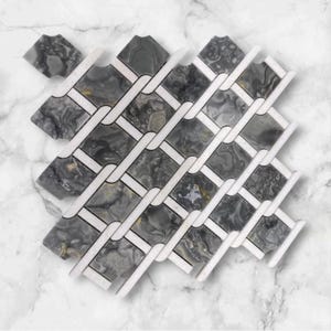 Fence Mosaic Wall Tiles – Dark Grey Natural Stone | Clean Contemporary