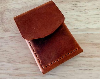 Personalized Leather Wallet for Men, Slim Cash & Card Holder, Minimalist Handmade Wallet with Flap, Gift for Him, Everyday Carry Wallet