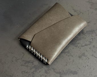Handmade Pueblo Leather Wallet, Personalized Minimalist Wallet, Card Holder, Custom Gift for Him, EDC Front Pocket Wallet, Hand Stiched
