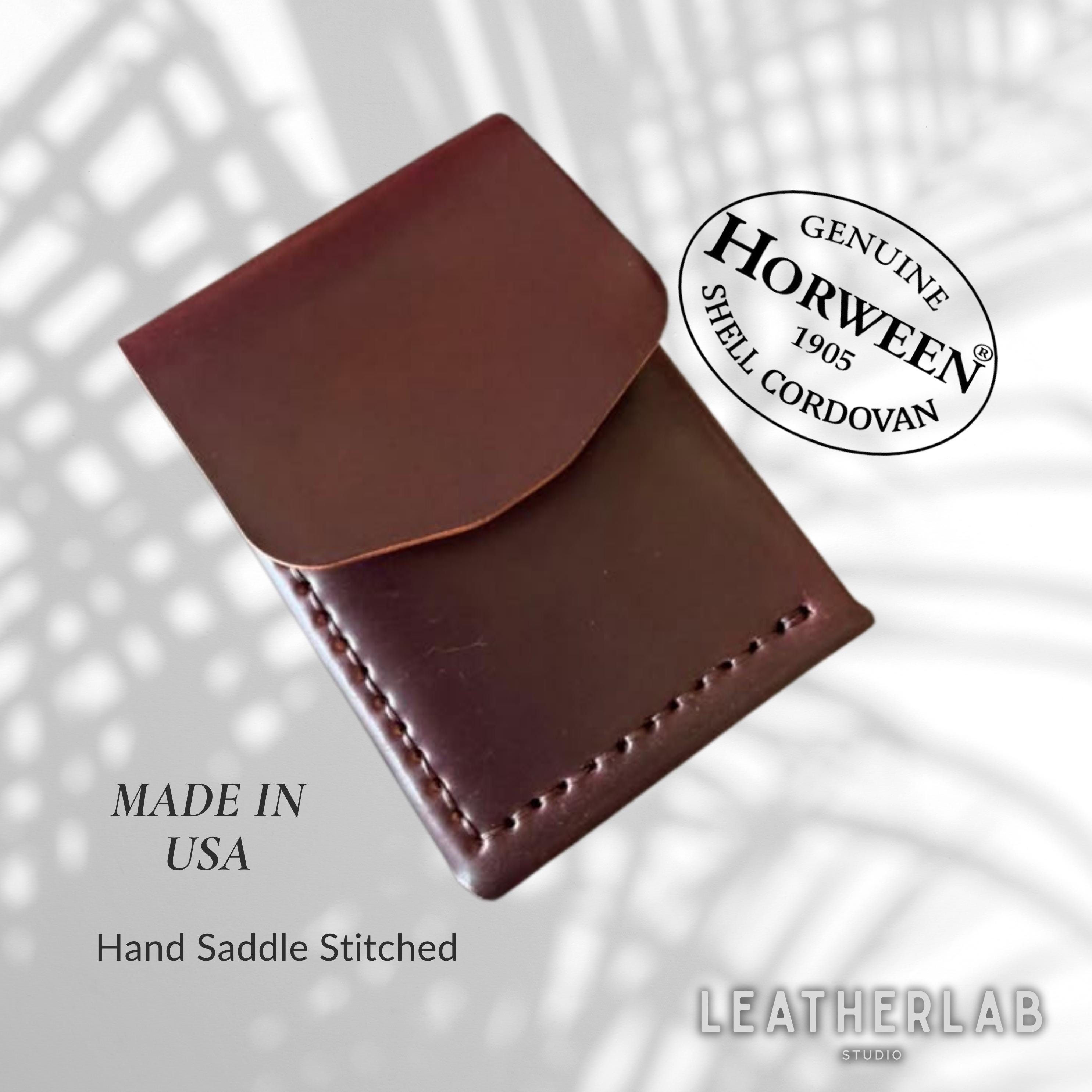 Horween Shell Cordovan Card Case - Etsy