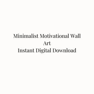 Inspirational Quote Prints: Minimalist Motivational Wall Art (Digital Download Bundle of 5)