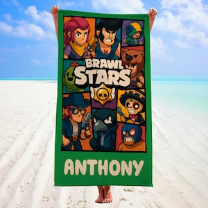 Brawl Stars Eras Tour Beach Towel, In Brawl Stars Era Beach Towel, Brawl Stars Gamer Gift, Brawl Stars Lover Gift, Brawl Stars Party Favor