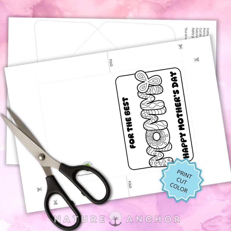 Mami Printable Mother’s Day Coloring Cards - 6 Variations: