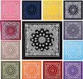 Extra Large Bandanas Men and Women Floral Big 27" Oversized -  All Colors - Black, White, Blue, Red, Green, Pink, Yellow, Dog Bandana Scarf
