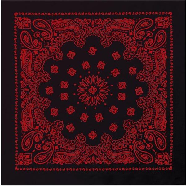 BLACK & RED Extra Large Bandanas - Men and Women Paisley Trainmen Big 27" Bandanas Head Wrap Neck Scarf