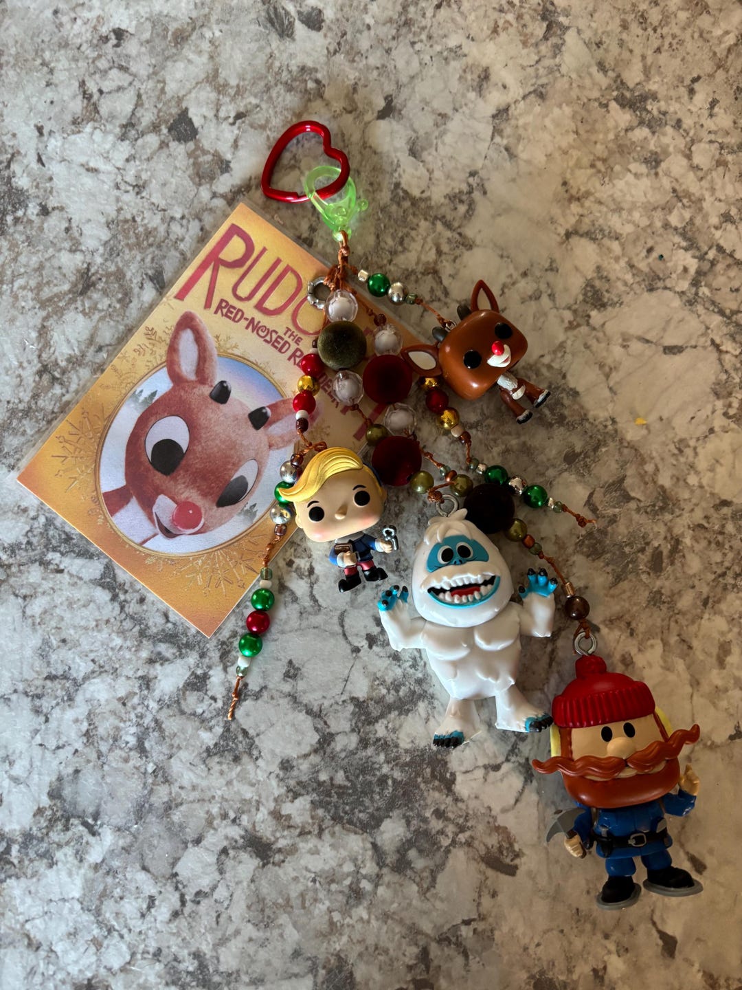 Rudolph Inspired - Christmas Bookmark, Bag Charm, and Keychain - Etsy