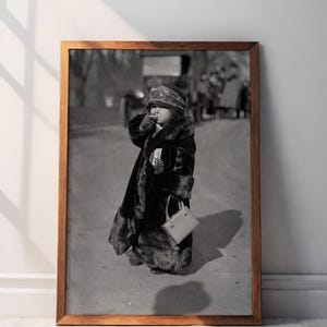 Boy Smoking Cigar, Black and White Art, Vintage Wall Art, Funny Wall Art, Old Photo, Weird Wall Art, 1923 poster, Canvas Wall Decor