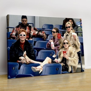 Impresión fotográfica vintage de SATC, programa icónico de televisión "Amistad femenina", impresión horizontal en lienzo con estilo, arte mural de programas de televisión de los 90, decoración de habitación de Hypebeast