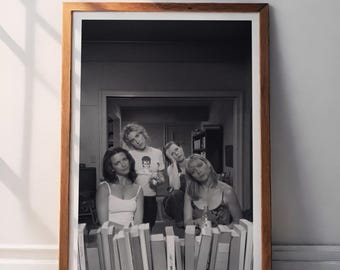 SATC Funny TV Scene Canvas - Bathroom Wall Art Decor - Black and White Poster