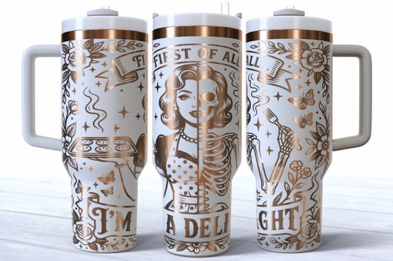 Skeleton Mom 40oz SVG PNG Tumbler Wrap Dark Sarcasm Laser Engraving File Digital Download