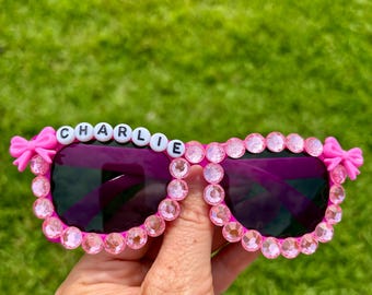 Custom Jeweled Girls Sunglasses: Personalized Kids Party Favors