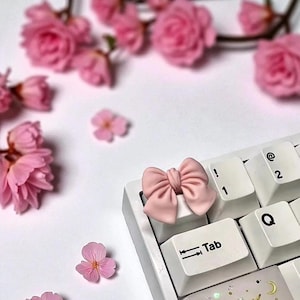 Capuchon de touche avec nœud papillon – Capuchon de touche en résine artisanal pour clavier mécanique – Capuchon de touche personnalisé Cherry MX