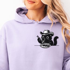 Whimsical Cat Hoodie, Cozy Animal Sweatshirt, Unique Gift for Cat Lovers, Hoodie for Fall, Funny Cat Apparel