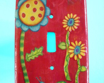 In The Garden Single Light Switch Plate