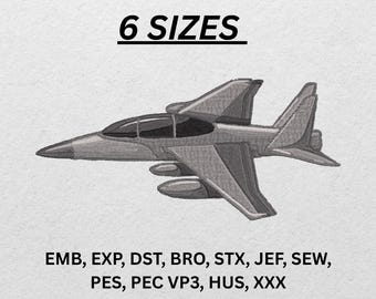 Diseño de bordado de avión de combate