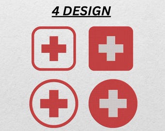 First Aid Embroidery Design