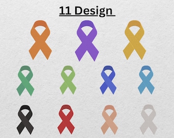 Awareness Ribbon Embroidery Design