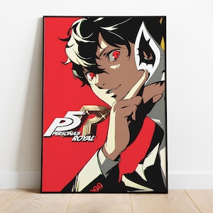 Persona 5 Poster, Frameless Wall Art & Print, P5R Art, Game Poster Gift