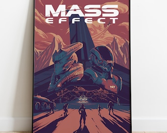 Mass Effect Poster, Frameless Wall Art & Print, Home Decor, Game Poster Gift