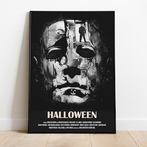 Halloween Movie Poster, Frameless Wall Art & Print, Michael Myers Wall Art, Horror Movie Poster