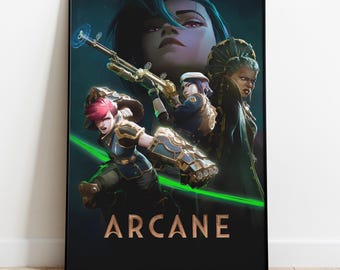 Poster della seconda stagione di Arcane, stampa e decorazione da parete senza cornice, serie TV Arcane di LoL, poster di Jinx, poster della serie TV in regalo