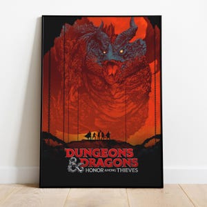 Dungeons and Dragons Poster, Frameless Wall Art & Print, DnD Movie Poster, DnD Wall Art