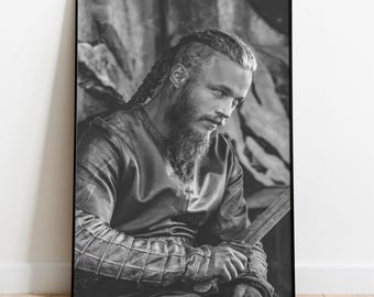 Ragnar Lothbrok Poster, Frameless Wall Art & Print, Home Decor, Viking Poster Gift
