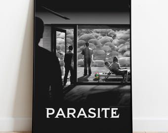 Parasite Poster, Frameless Wall Art & Print, Parasite Movie, Korean Film Poster Gift