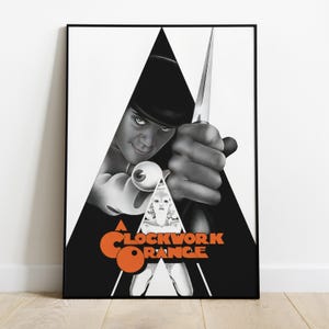 Póster de La Naranja Mecánica, arte mural sin marco e impresión, póster de película de los 70, póster de película de culto, regalo