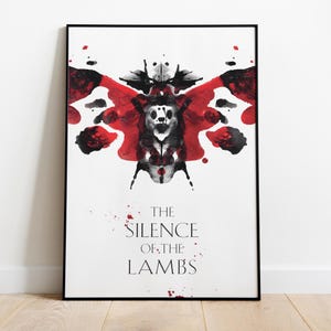 Silence of the Lambs Poster, Frameless Wall Art & Print, Hannibal Lecter, Movie Poster