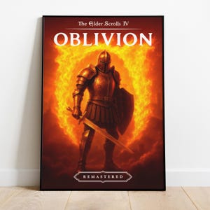 Oblivion Inspired Poster, Frameless Wall Art & Print, Oblivion Remastered Artwork, TES Poster Gift