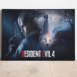 Resident Evil Poster, Frameless Wall Art & Print, RE4 Print, Game Poster
