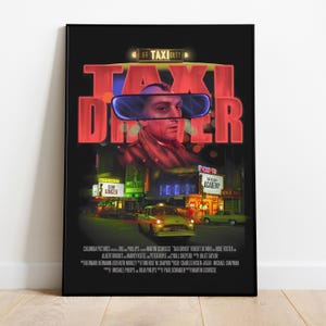 Póster de Taxi Driver, arte mural sin marco e impresión, obra de Taxi Driver de 1976, póster de película para regalar