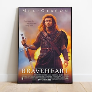 Braveheart Poster, Frameless Wall Art & Print, Home Decor, Movie Poster Gift