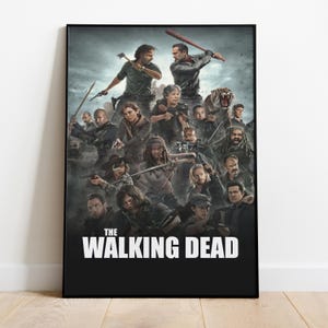 The Walking Dead Poster, Frameless Wall Art & Print, TWD Fan Art, TV Show Poster