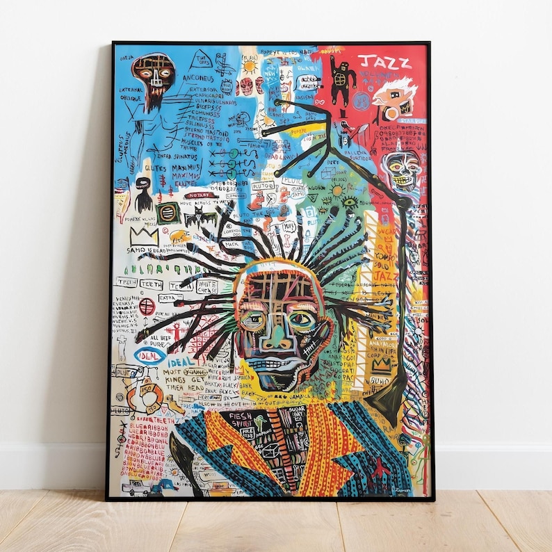 Jean-michel Basquiat Poster, Frameless Wall Art & Print, Home Decor ...