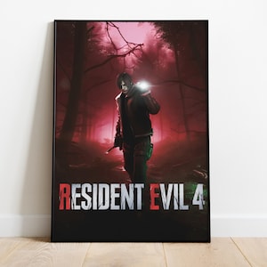 Resident Evil IV Poster, Frameless Wall Art & Print, RE4 Artwork, Game Poster Gift