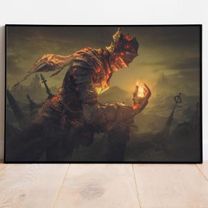 Dark Souls 3 Poster, rahmenlose Wandkunst & Druck, Dark Fantasy Art, Spiel Poster Geschenk