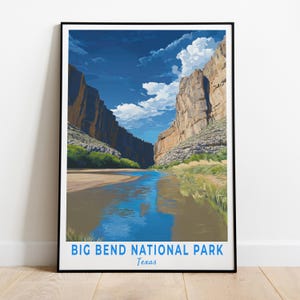 Big Bend Poster von Big Bend, Rio Grande Landschaft und Schluchten, Texas, USA, Geschenk