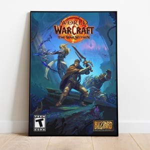 Póster de WoW: La Guerra Interna, arte mural sin marco, decoración del hogar, póster de World of Warcraft